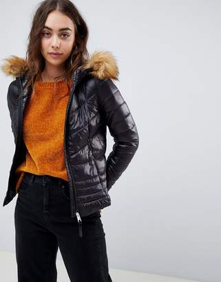 Vero Moda Faux Fur Hooded Jacket - ShopStyle