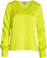 Thumbnail for your product : CeCe Satin Gathered Sleeve Blouse
