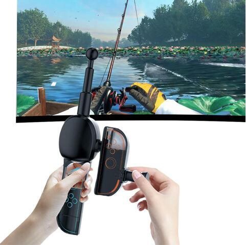 Traditions Generic Fishing Rod for Nintendo for Switch 2 Joy-Con Fish Game Kit Game Handle Grip Handle Stand Holder for Bass Pro Shops-The Strike