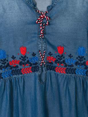 Ermanno Scervino TEEN embroidered denim tunic top