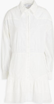 Thumbnail for your product : IRO Josey embroidered cotton and silk-blend poplin mini shirt dress