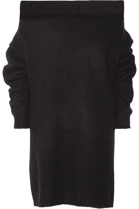 Opening Ceremony Off-the-shoulder Wool-blend Sweater Dress - Black