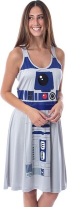 Intimo Star Wars Womens' R2-D2 Droid Racerback Pajama Nightgown Costume Dress (Small)