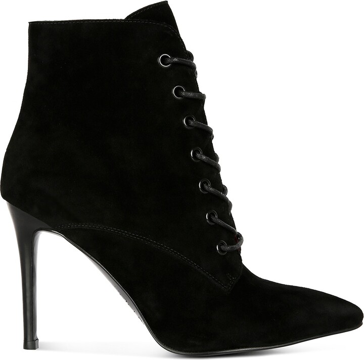 Rag & Co. - Sulfur Black Suede Leather Stiletto Ankle Boot - ShopStyle