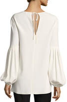 Thumbnail for your product : Elizabeth and James Harriet Blouson-Sleeve Round-Neck Crepe Top