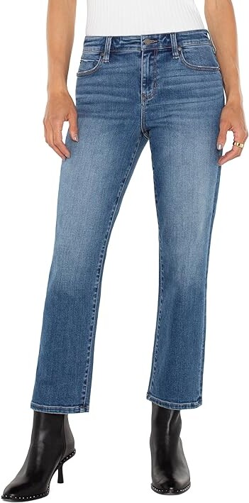 Liverpool Los Angeles Kennedy Mid-Rise Crop Straight Vintage Denim Women's Jeans Mcallaster : 0 27, Cotton/Denim/Polyester
