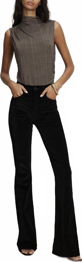 Veronica Beard Mylie Mock-Neck Tank Top In Dark Acorn Multi