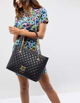 Thumbnail for your product : Love Moschino Quilted Shopper Bag With Chain