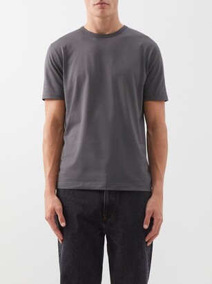 Sunspel Pima Cotton-jersey T-shirt - Dark Grey