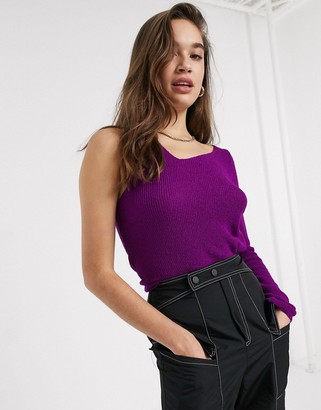 ASOS DESIGN one shoulder cut out sweater