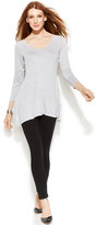 Thumbnail for your product : Studio M Heather Jersey Scoop-Neck Tunic