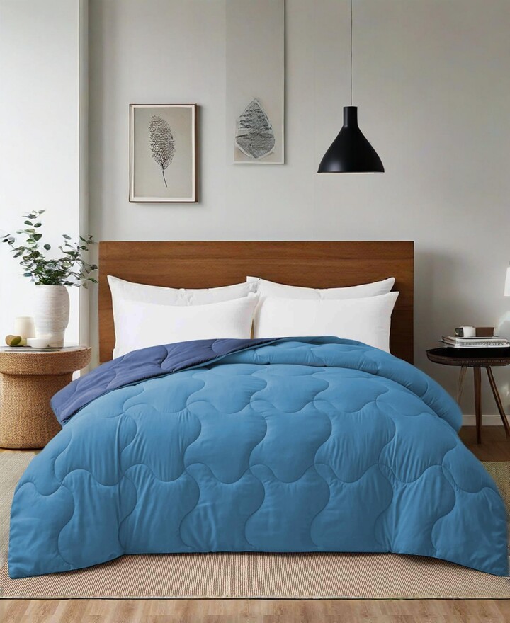 UNIKOME Lightweight Reversible Down Alternative Comforter, Full/Queen