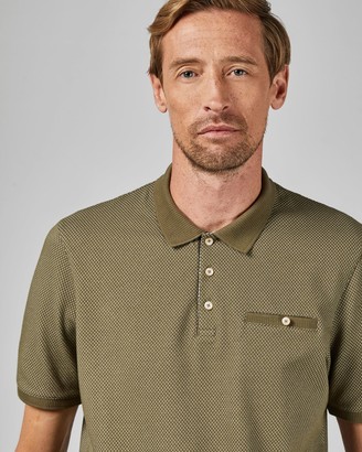 Ted Baker Tall Textured Cotton Polo Shirt