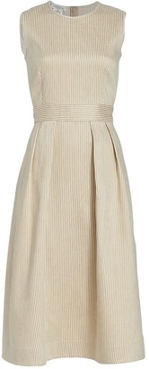 Lafayette 148 New York Rory Striped Fit-And-Flare Dress
