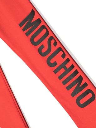 MOSCHINO BAMBINO Logo-Print Cotton Leggings