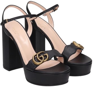 Gucci Sandals In Black Leather