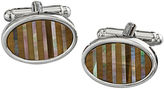 Thumbnail for your product : Johnston & Murphy Stripe Oval Cufflinks