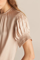 Thumbnail for your product : Rebecca Taylor Short-Sleeve Charmeuse Blouse