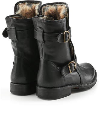 Fiorentini+Baker Rab Leather Ankle Boots with Fur Insole