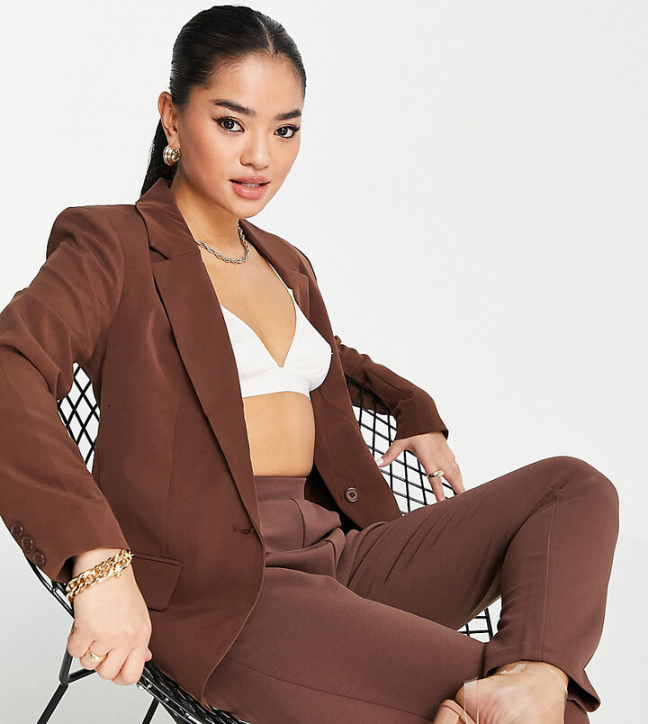 brown suit co ord