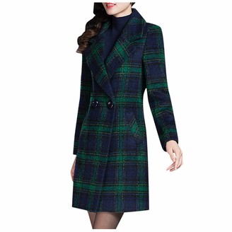 Green Checked Wool Coat | Shop the world's largest collection of fashion |  ShopStyle UK