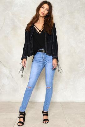 Nasty Gal Lucia Distressed Jeans