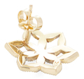 Mizuki 14K Yellow Gold & 0.22 Total Ct. Diamond Flower Crest Stud Earrings