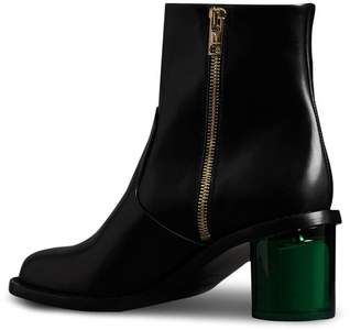Burberry Two-tone Leather Block-heel Boots