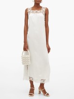 Thumbnail for your product : Sir - Aries Chantilly-lace And Silk-charmeuse Dress - White