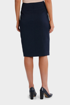 Thumbnail for your product : Basque Navy Circle Jacquard Split Front Pencil Suit Skirt