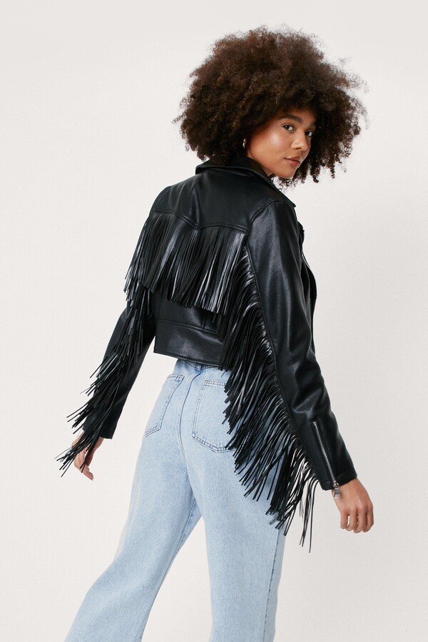 black fringe jacket