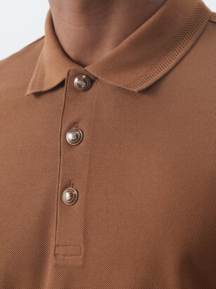 Burberry Goldman Cotton-piqué Polo Shirt - Light Brown - ShopStyle