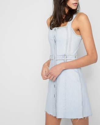 7 For All Mankind Button Front Dress in Desert Sun Bleached