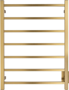 WarmlyYours Tahoe 7 Towel Warmer Wall-mounted, Brushed Gold, Hardwired, 7 Bars