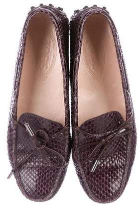 Tod's Snakeskin Driving Loafers
