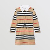 Thumbnail for your product : Burberry Long-sleeve Icon Stripe Cotton Dress