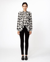 Thumbnail for your product : Nicole Miller Plaid Ruffle Blouse