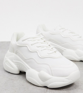 chunky white designer trainers