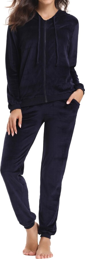 Velvet Loungewear Pyjamas Womens Flexifit™ Velour Ribbed Lounge