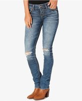 Thumbnail for your product : Silver Jeans Co. Suki Ripped Indigo Wash Straight-Leg Jeans