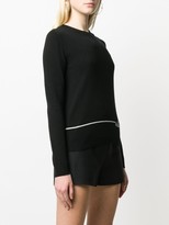 Thumbnail for your product : Valentino Logo Intarsia Crew Neck Jumper