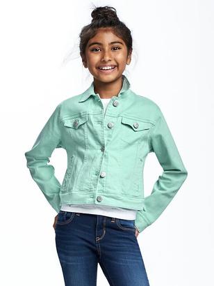 Old Navy Classic Pop-Color Twill Trucker Jacket for Girls