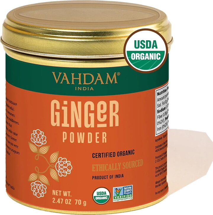 VAHDAM, Organic Ginger Powder (2.47oz) Non-GMO, Made from 100% Raw Ginger Root, Direct from Source