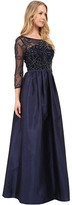 Thumbnail for your product : Adrianna Papell 3/4 Sleeve Bead Bodice Taffeta Gown