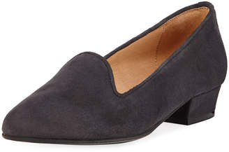 Sesto Meucci Ariele Comfortable Suede Chunky-Heel Loafer Pump