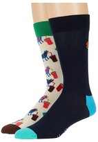 Thumbnail for your product : Happy Socks 2-Pack Junk Food Socks Gift Set (Medium Yellow) Men's Crew Cut Socks Shoes