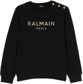 Thumbnail for your product : Balmain Kids Logo-Print Cotton Sweatshirt