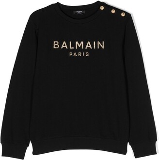Balmain Kids Logo-Print Cotton Sweatshirt