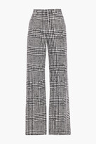 Thumbnail for your product : Carolina Herrera Prince Of Wales Checked Wool And Silk-blend Wide-leg Pants