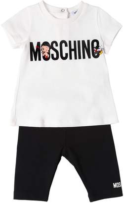 Moschino Printed Cotton Jersey T-Shirt & Leggings